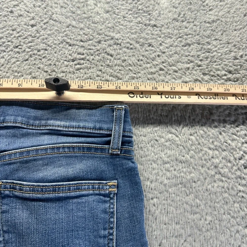 Kirkland Signature Jeans Women 8 Blue Cotton Denim Skinny Hi-Rise Faded Workwear